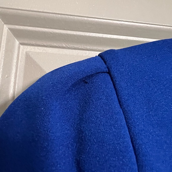 NWT Betsey Johnson Blue Puff Sleeve Scuba Sheath Dress Size 2 - Picture 7 of 12